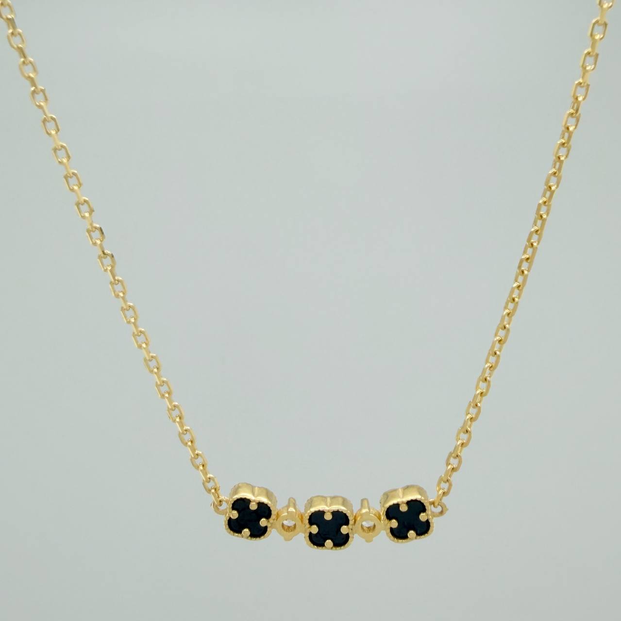 Cadena Trebol Aro Seguido 4gr / 45cm / 0.5mm Oro Amarillo 18K %