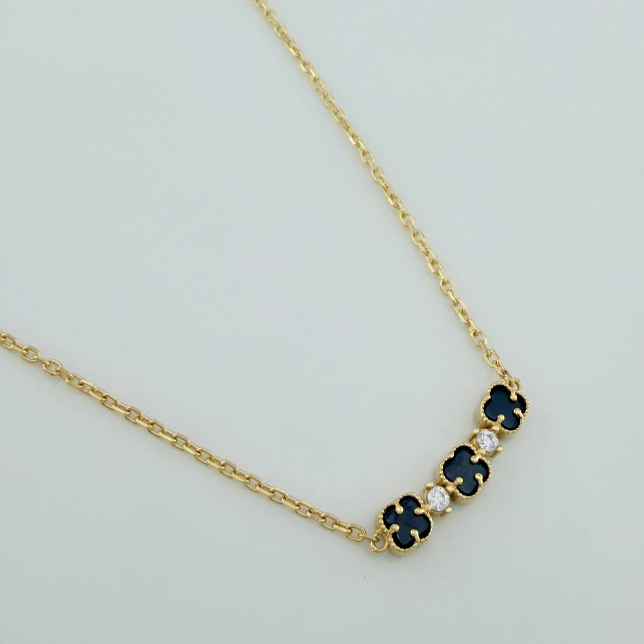 Cadena Trebol Aro Seguido 4gr / 45cm / 0.5mm Oro Amarillo 18K %