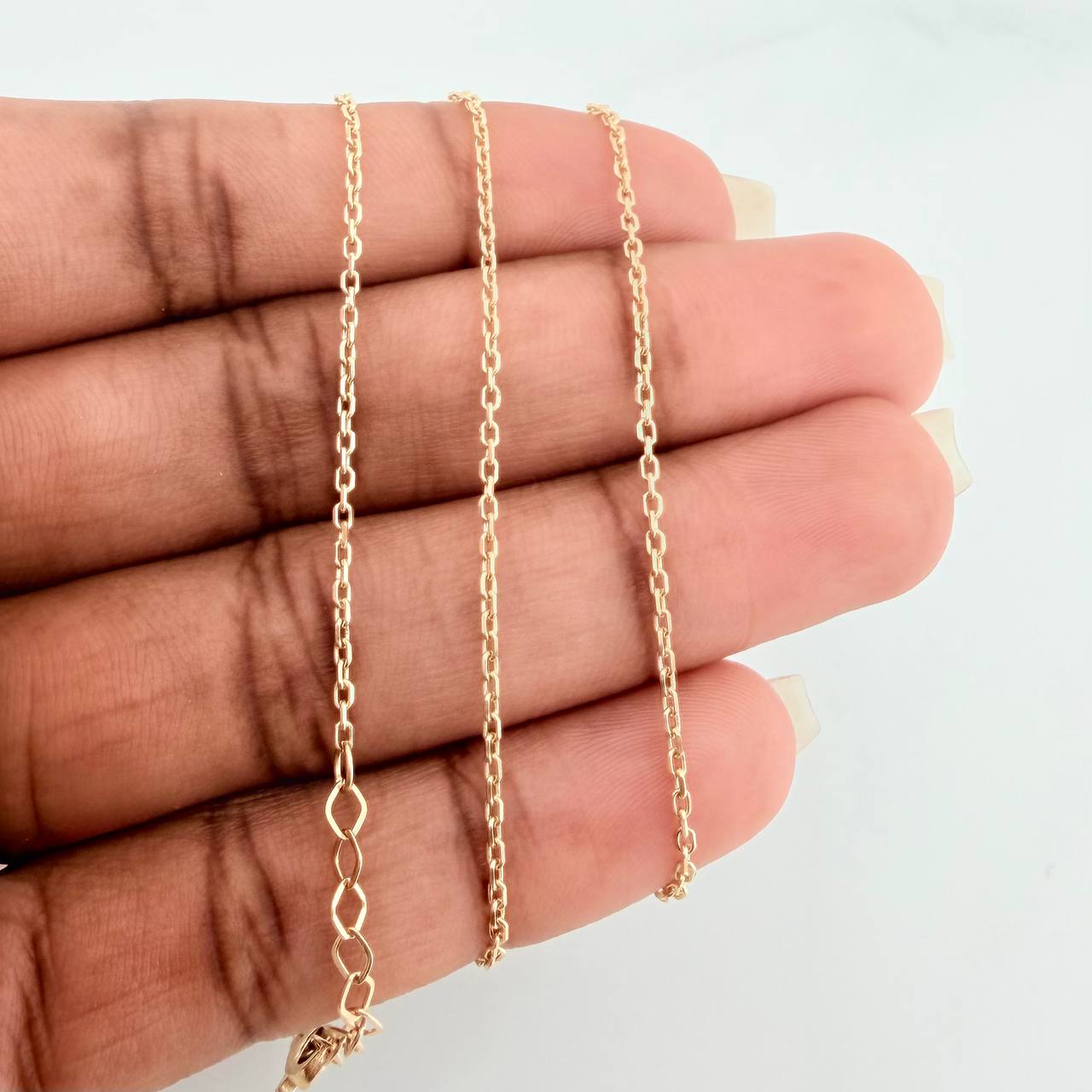 Cadena Trebol Aro Seguido 4gr / 45cm / 0.5mm Oro Amarillo 18K %