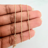 Cadena Trebol Aro Seguido 4gr / 45cm / 0.5mm Oro Amarillo 18K %