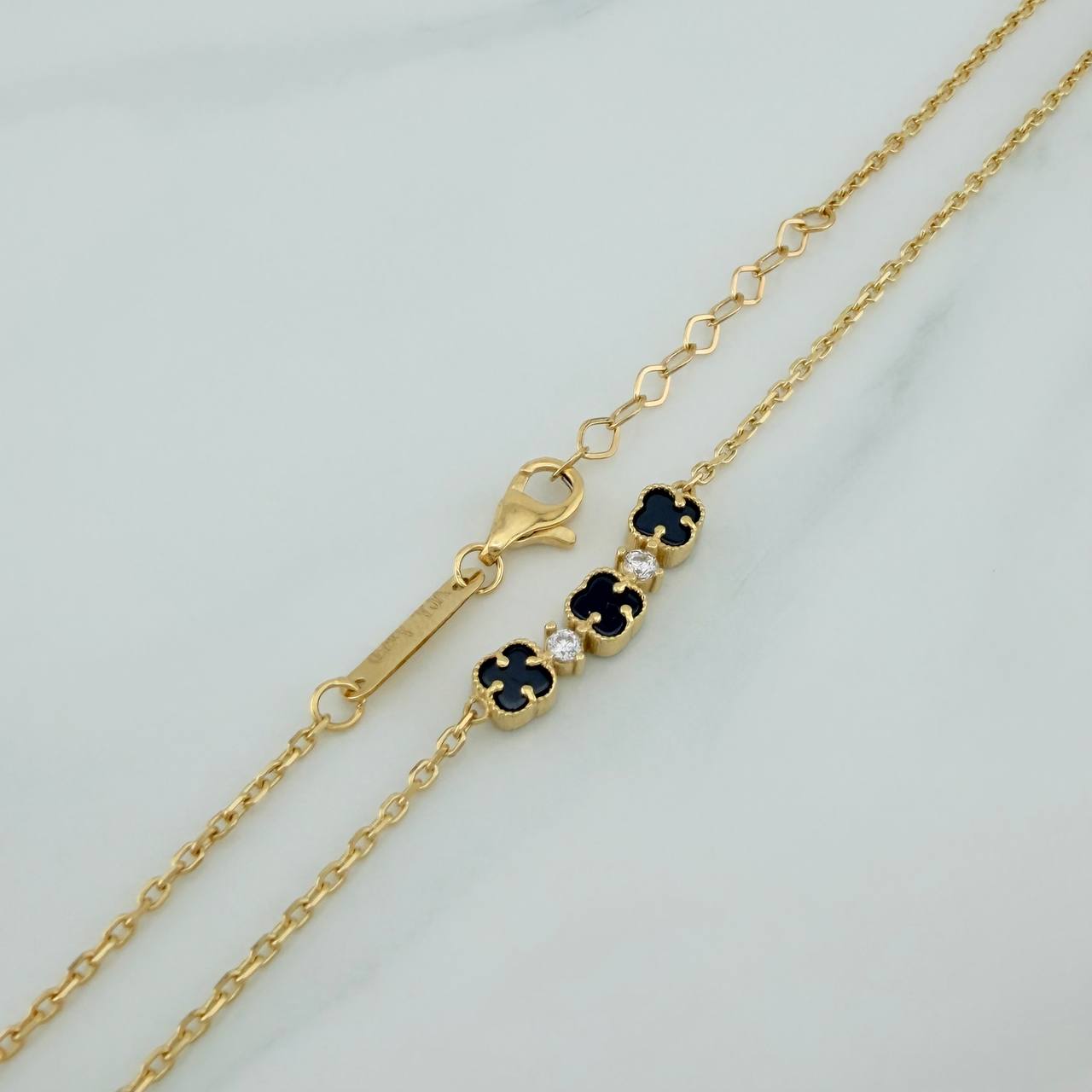 Cadena Trebol Aro Seguido 4gr / 45cm / 0.5mm Oro Amarillo 18K %