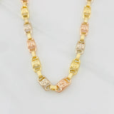 Cadena Rustica Tornillo 15.5g / 60cm / 5.21mm Tres Oros 18K