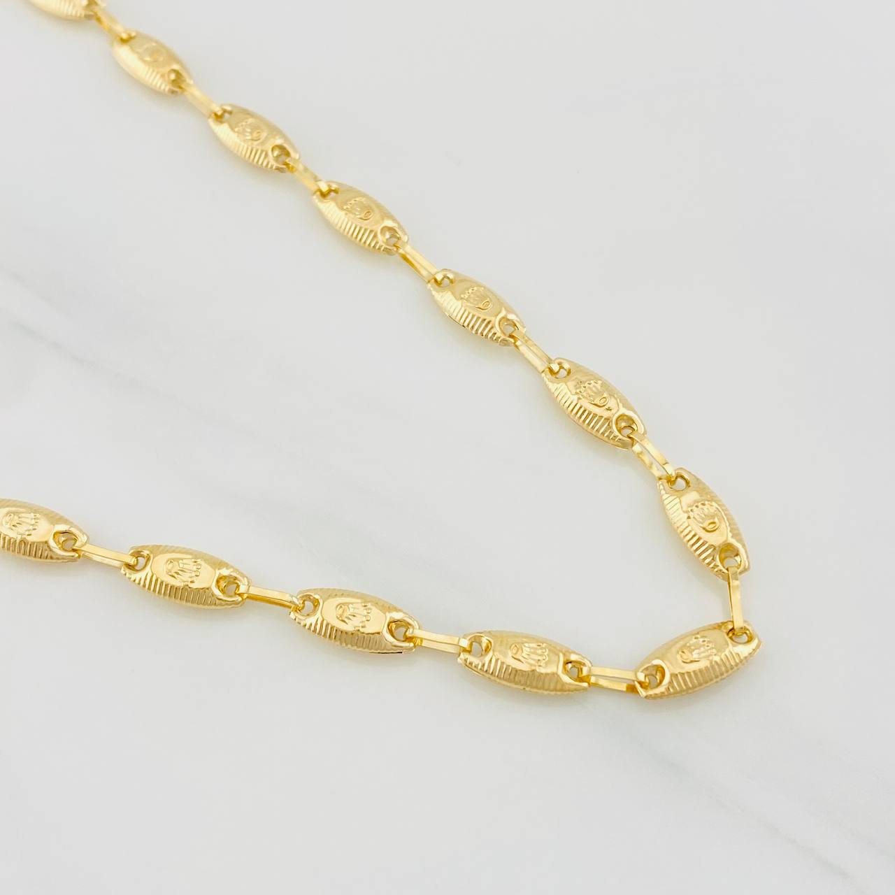 Cadena Rustica Corona 11g / 60cm / 4.55mm Oro Amarillo 18K
