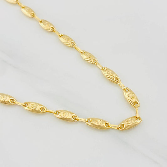 Cadena Rustica Corona 11g / 60cm / 4.55mm Oro Amarillo 18K
