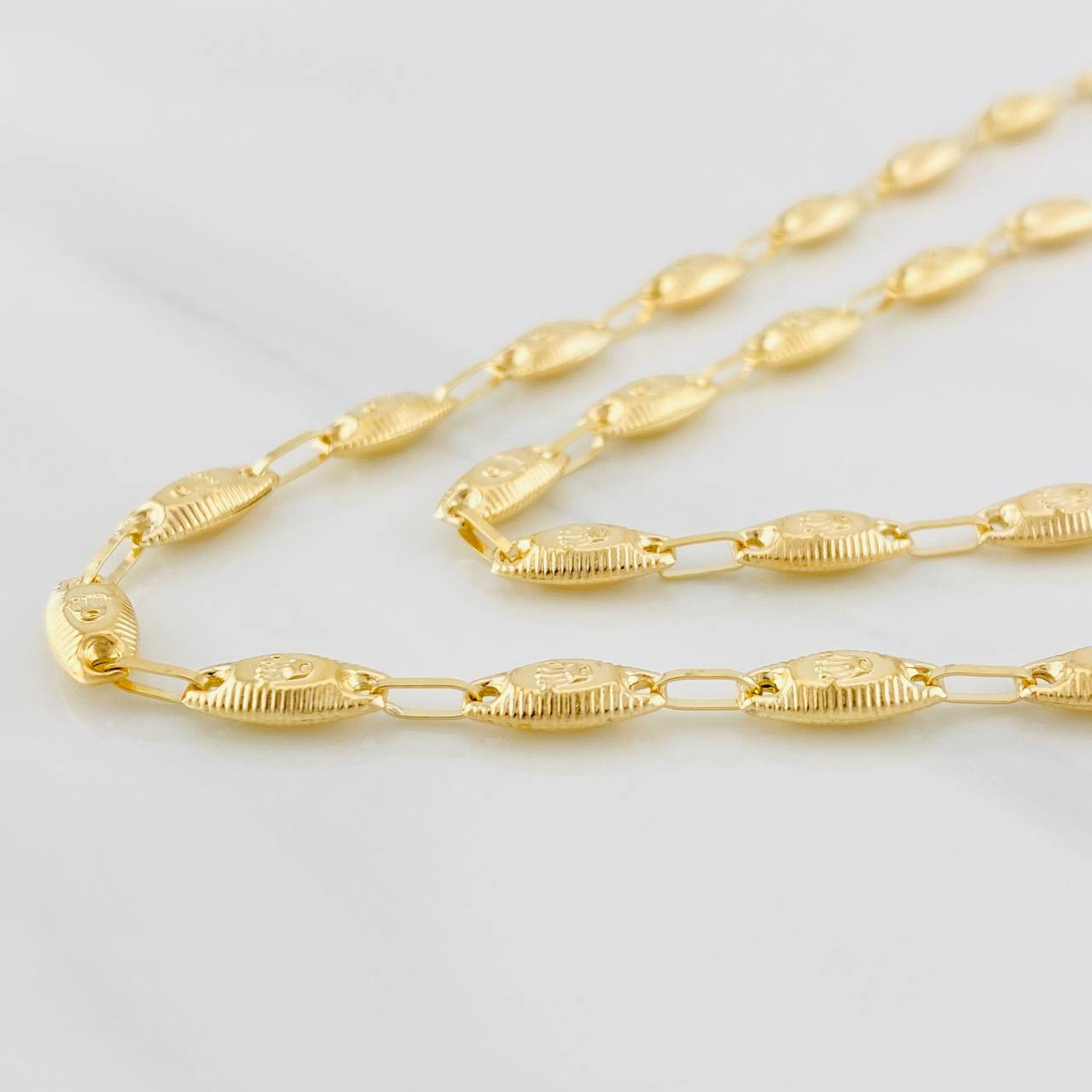 Cadena Rustica Corona 11g / 60cm / 4.55mm Oro Amarillo 18K