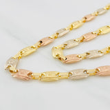Cadena Rustica Corona 16.1g / 60cm / 5.8mm Tres Oros 18K