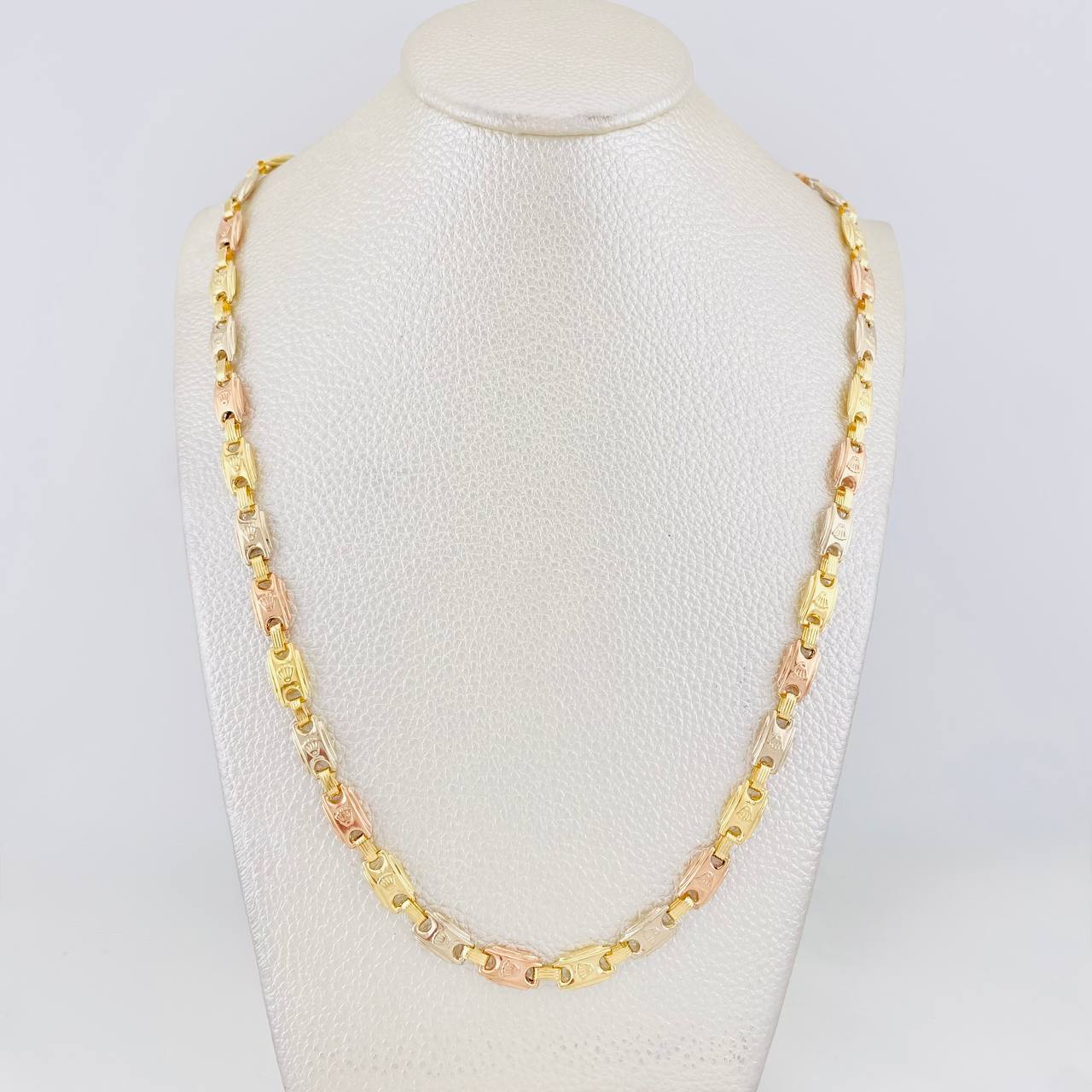 Cadena Rustica Corona 16.1g / 60cm / 5.8mm Tres Oros 18K