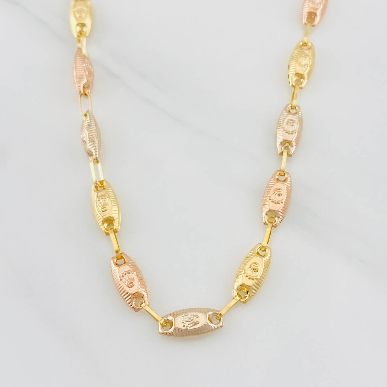 Cadena Rustica Corona 10.4g / 60cm / 4.5mm Tres Oros 18K