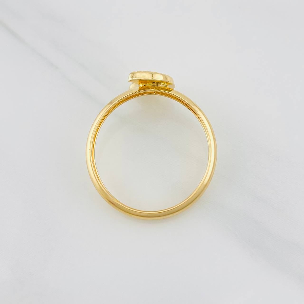 Anillo Media Luna Diamantada 0.95g / T7 1/4 Oro Amarillo 18K
