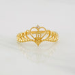 Anillo Corona Corazón 15's 1.5g / T6 3/4 Oro Amarillo 18K