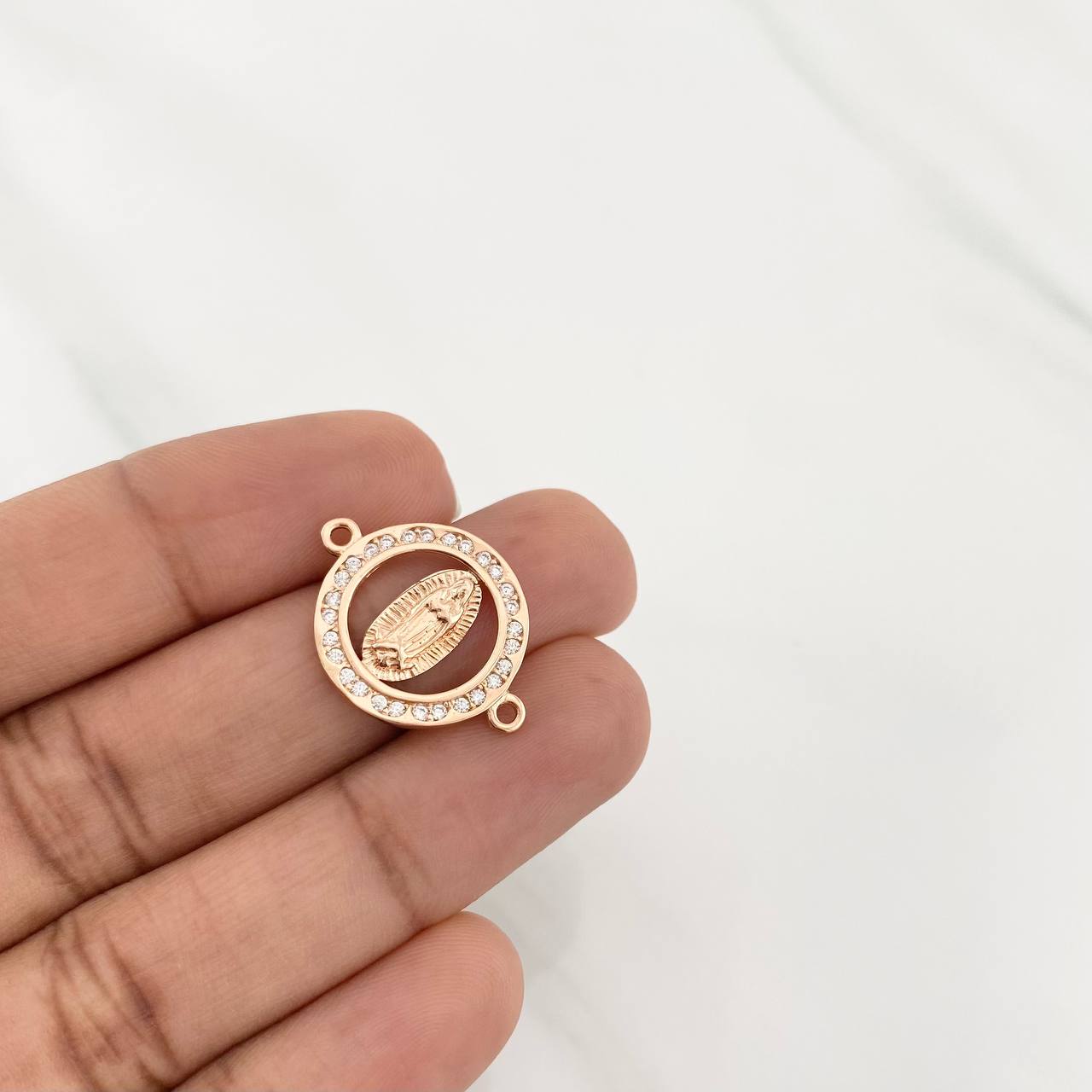 Herraje Virgen Guadalupe 2.15g / 2.3cm Oro Rosa 18K