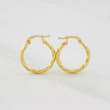 Candongas Mary 1.2g / 1.9cm Oro Amarillo 18K