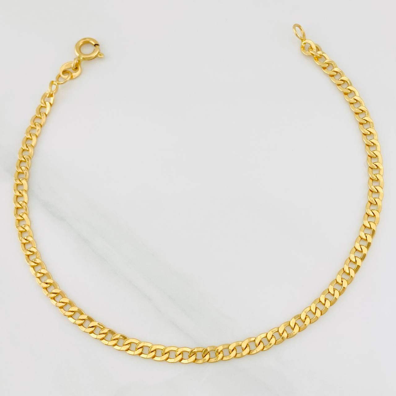Pulso Cubano 2.5g / 20.3cm / 3.32mm Oro Amarillo 18K