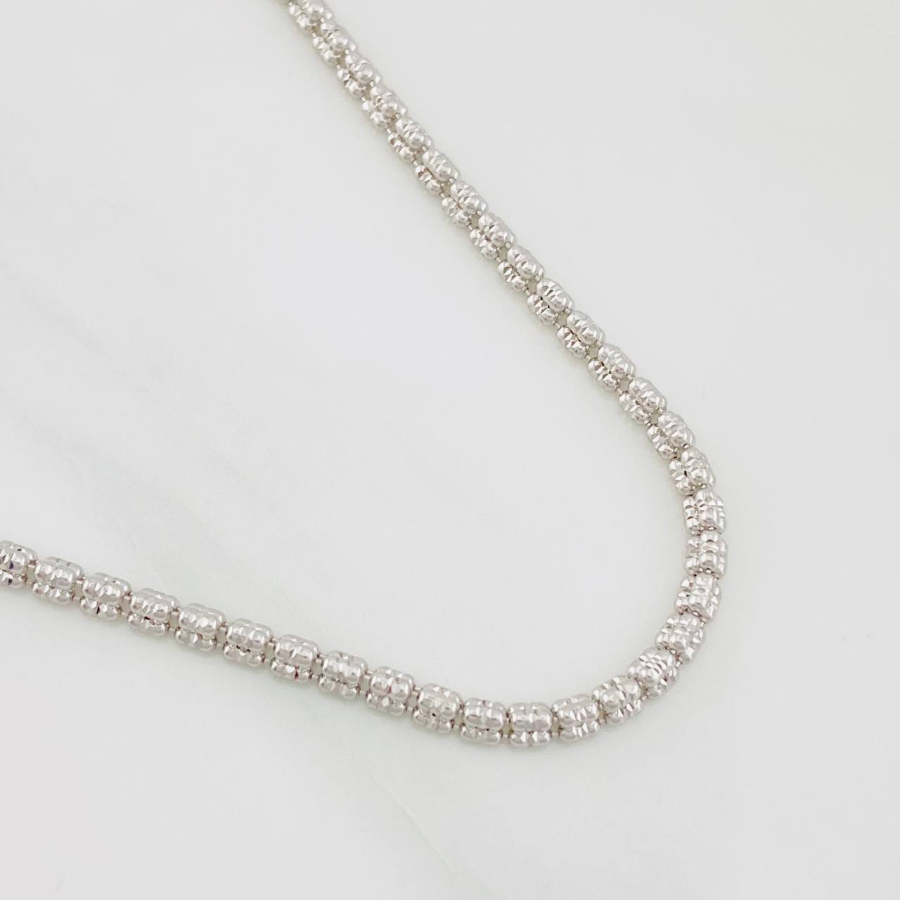 Cadena Ice 14.1g / 70cm / 2.4mm Oro Blanco 18K