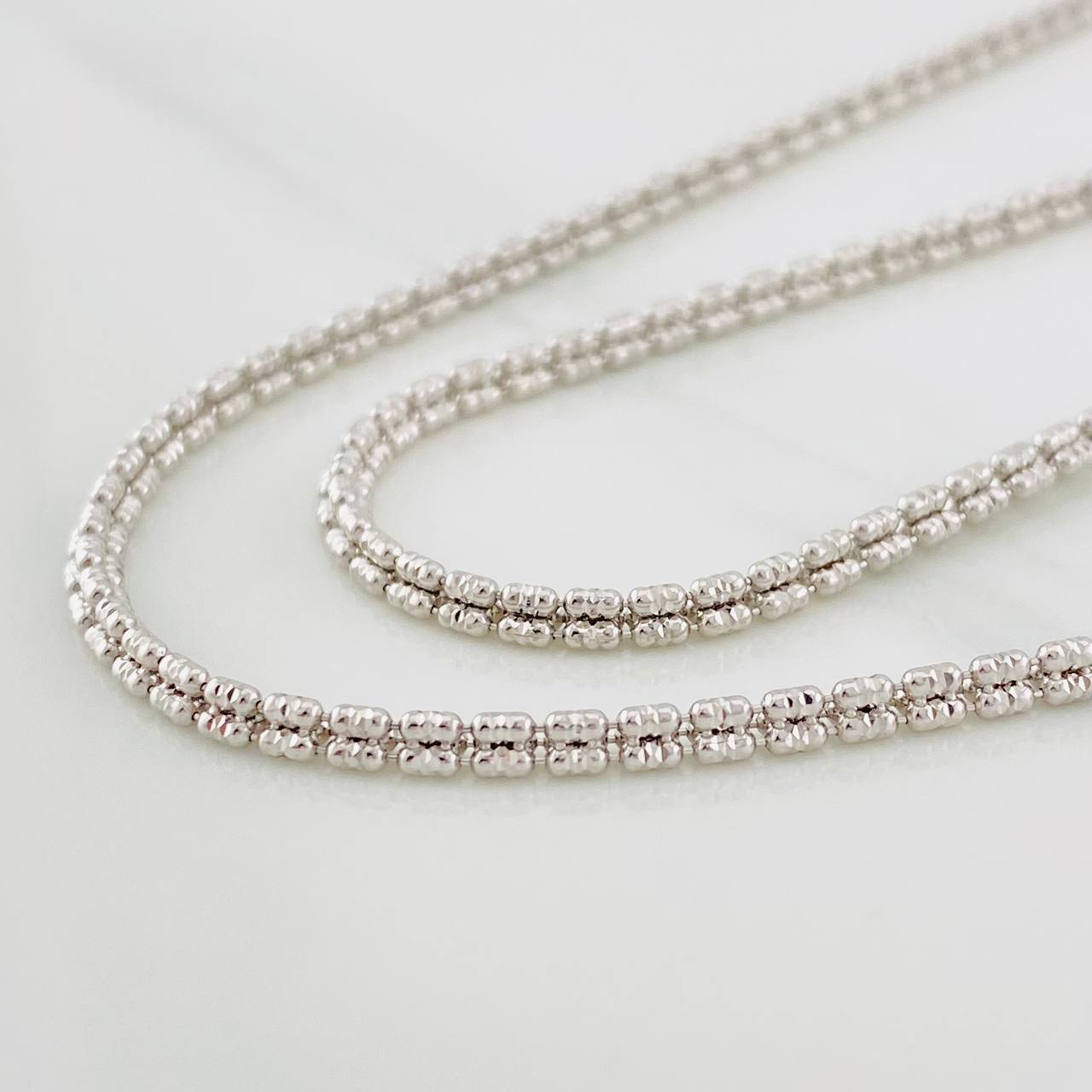 Cadena Ice 11.8g / 60cm / 2.35mm Oro Blanco 18K