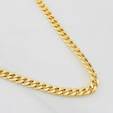 Cadena Cubana 5g / 60cm / 4.33mm Oro Amarillo 18K