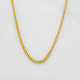 Cadena Franco 2g / 55cm / 1.28mm Dos Oros Amarillo Blanco 18K