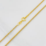 Cadena Franco 2g / 55cm / 1.28mm Dos Oros Amarillo Blanco 18K