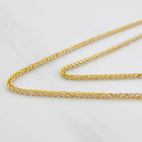 Cadena Franco 2g / 55cm / 1.28mm Dos Oros Amarillo Blanco 18K