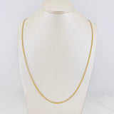 Cadena Franco 2g / 55cm / 1.28mm Dos Oros Amarillo Blanco 18K