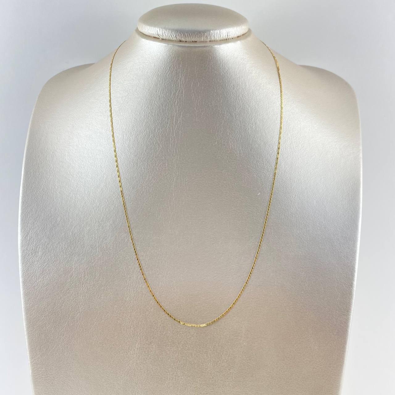 Cadena Plana 1.85gr / 60cm / 1.1mm Oro Amarillo +3 18K