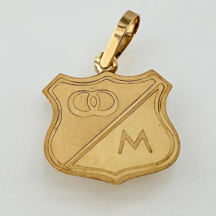 Dije Escudo Deportivo Millonarios  1.1gr / 2.8cm / Oro Amarillo 18K ©