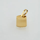 Dije Placa Rectangular Ovalada 0.55gr / 2cm / Oro Amarillo 18K ©