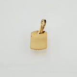 Dije Placa Rectangular Ovalada 1 gr / 2.6cm / Oro Amarillo 18K