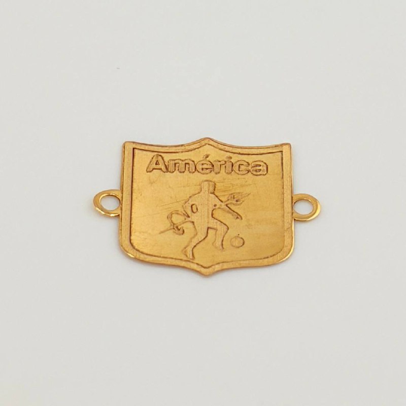 Herraje Escudo Deportivo America 0.6gr / 2.7cm / Oro Amarillo 18K ©