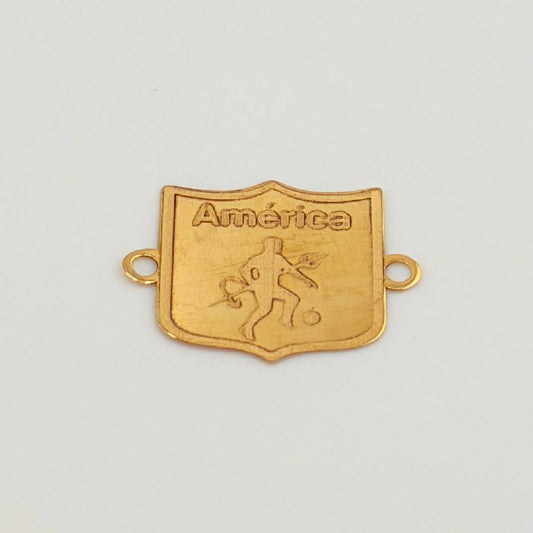 Herraje Escudo Deportivo America 0.6gr / 2.7cm / Oro Amarillo 18K ©