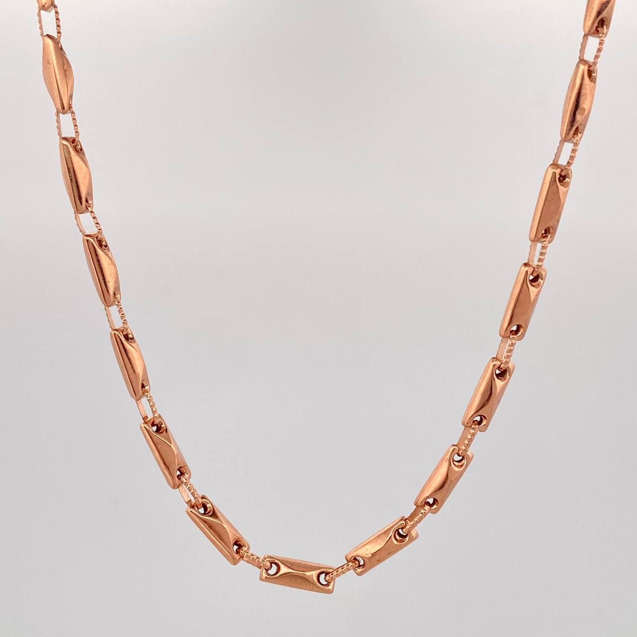 Cadena Rustica Barril Rombo 13.8gr / 64cm / 3.65mm Oro Rosa 18K