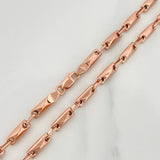 Cadena Rustica Barril Rombo 13.8gr / 64cm / 3.65mm Oro Rosa 18K