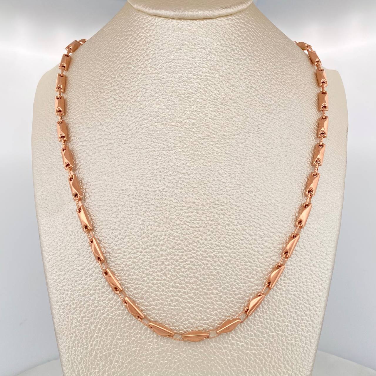 Cadena Rustica Barril Rombo 13.8gr / 64cm / 3.65mm Oro Rosa 18K