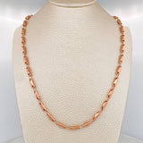 Cadena Rustica Barril Rombo 13.8gr / 64cm / 3.65mm Oro Rosa 18K