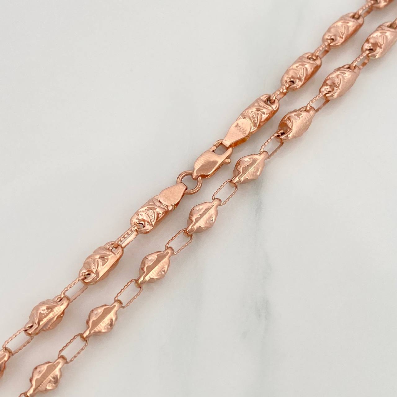 Cadena Rustica X 16.8gr / 72cm / 4.35mm Oro Rosa 18K $