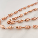 Cadena Rustica X  14.5gr / 62.5cm / 4.45mm Oro Rosa 18K $