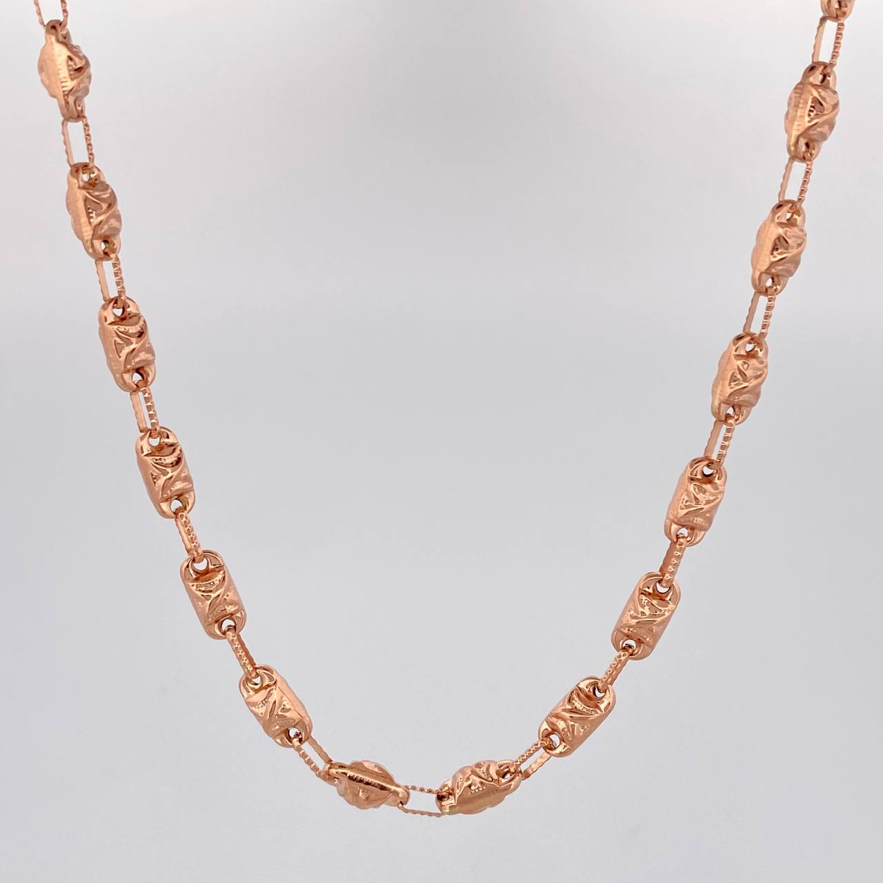 Cadena Rustica X  14.5gr / 62.5cm / 4.45mm Oro Rosa 18K $