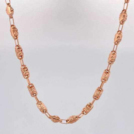 Cadena Rustica X  14.5gr / 62.5cm / 4.45mm Oro Rosa 18K $