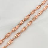 Cadena Rustica Tornillo 17.65gr / 72cm / 2.5mm Oro Rosa 18K %