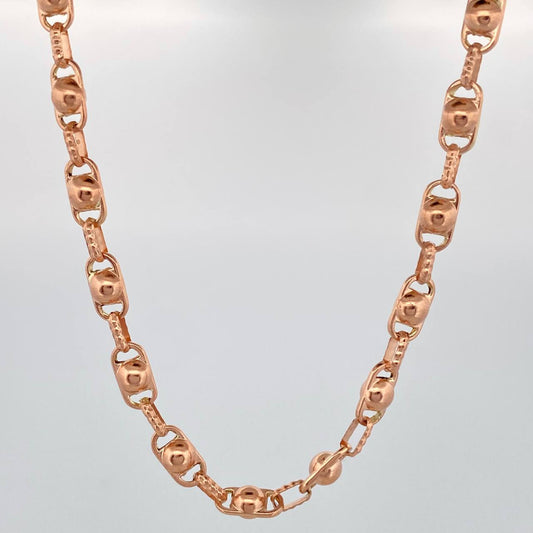 Cadena Rustica Burbuja 14.9gr / 62cm / 4.3mm Oro Rosa 18K $