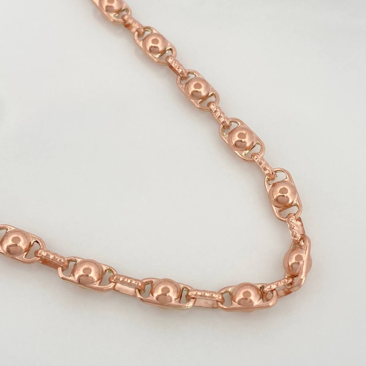 Cadena Rustica Burbuja 14.9gr / 62cm / 4.3mm Oro Rosa 18K $