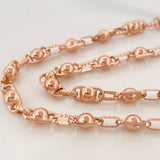 Cadena Rustica Burbuja 14.9gr / 62cm / 4.3mm Oro Rosa 18K $