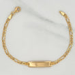 Pulso Placa Figaro 3.45gr / 18cm / 2.8mm Oro Amarillo +1 18K %