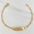 Pulso Placa Figaro 2.05gr / 15.3cm / 1.8mm Oro Amarillo +1 18K %