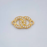Herraje Olas Cruzadas 0.7gr / 1.3cm / Oro Amarillo 18K %