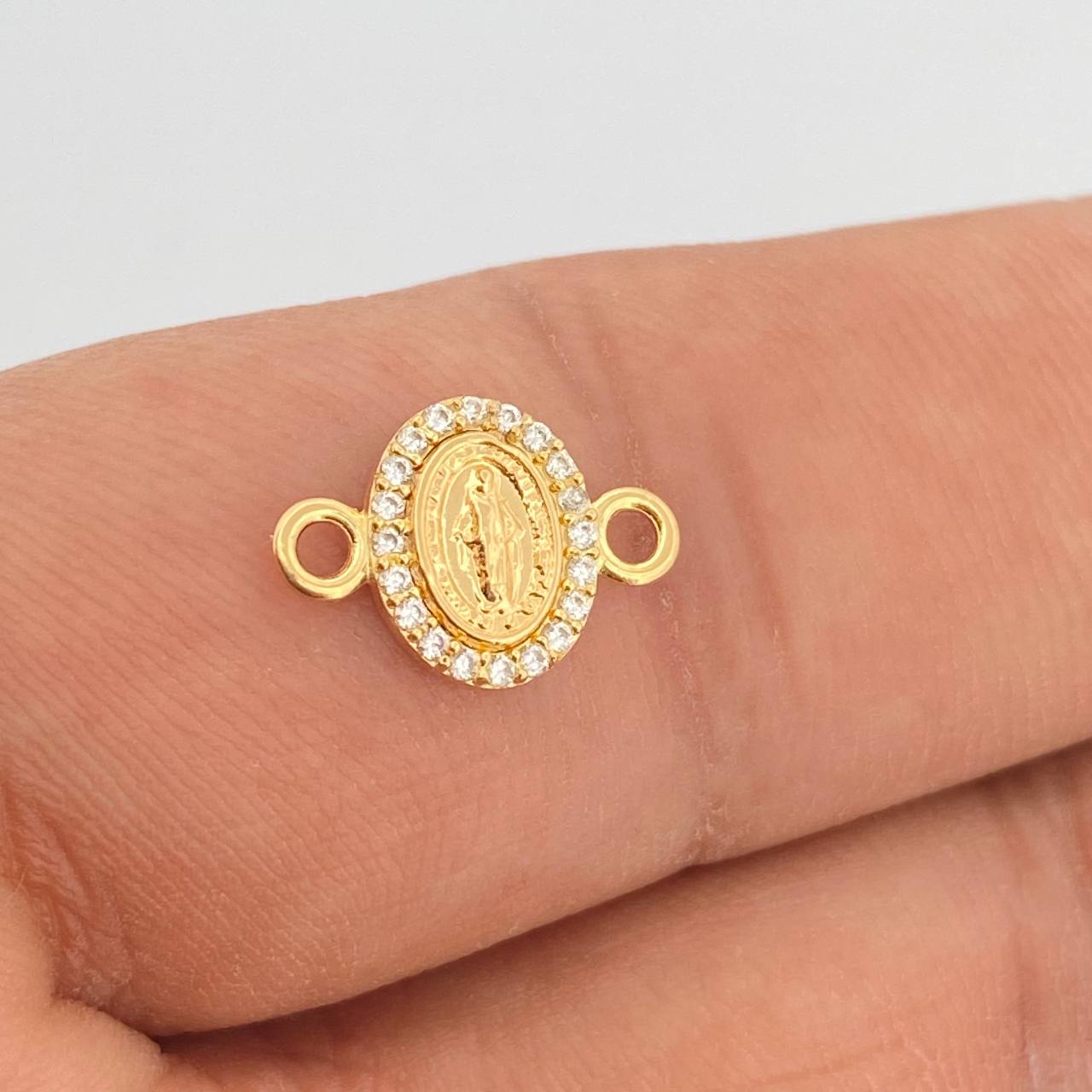 Herraje Virgen Milagrosa 0.65gr / 1.4cm / Oro Amarillo 18K %