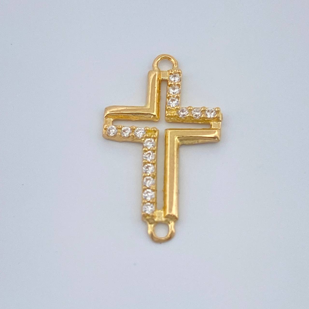 Herraje Cruz Silueta 0.55gr / 1.7cm / Oro Amarillo 18K %