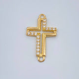 Herraje Cruz Silueta 0.55gr / 1.7cm / Oro Amarillo 18K %