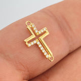 Herraje Cruz Silueta 0.55gr / 1.7cm / Oro Amarillo 18K %