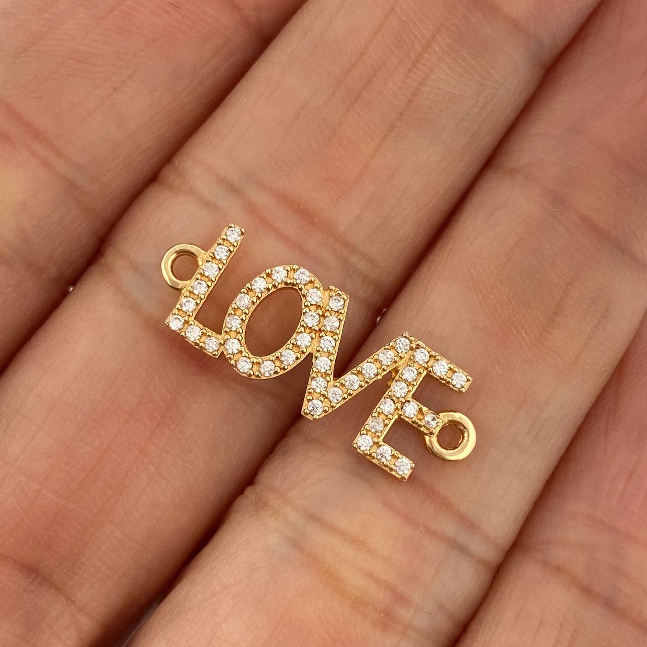 Herraje Love 1.4gr / 2.4cm / Oro Amarillo 18K %